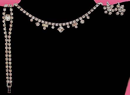 a beautiful vintage costume jewelry parure