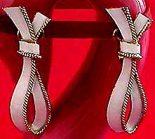 a beautiful Miriam Haskell vintage costume jewelry necklace, bracelet and earrings