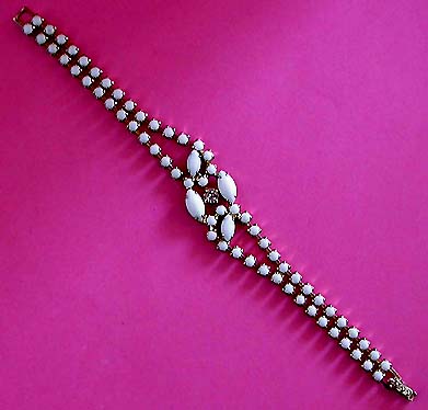 a beautiful vintage costume jewelry bridal bracelet