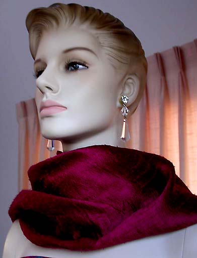 a beautiful vintage costume jewelry bridal earrings