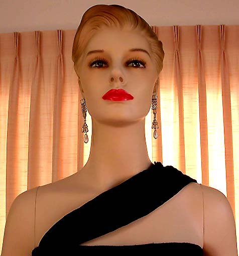 a beautiful vintage costume jewelry bridal earrings