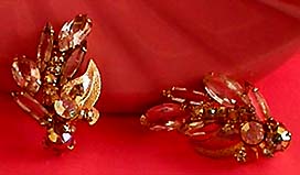 a beautiful vintage costume jewelry bridal earrings