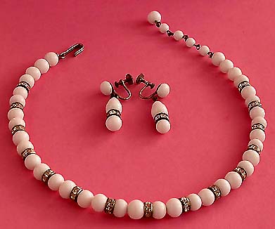 a beautiful vintage costume jewelry parure