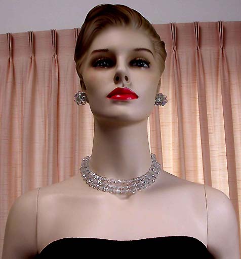 a beautiful vintage costume jewelry parure