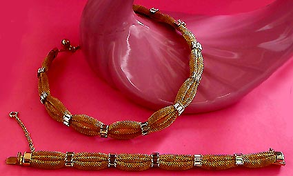 a beautiful vintage costume jewelry parure