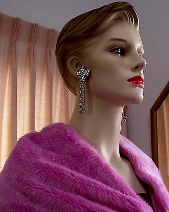 a beautiful vintage costume jewelry bridal earrings