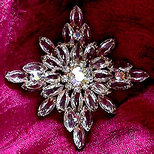 a beautiful vintage costume jewelry bridal brooch