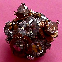 a beautiful vintage costume jewelry bridal brooch