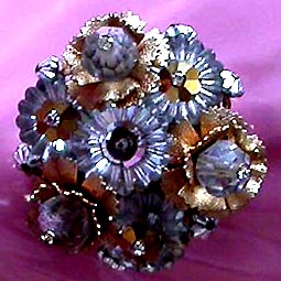 a beautiful vintage costume jewelry bridal brooch