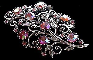a beautiful vintage costume jewelry bridal brooch