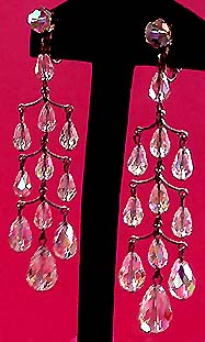 a beautiful vintage costume jewelry bridal earrings