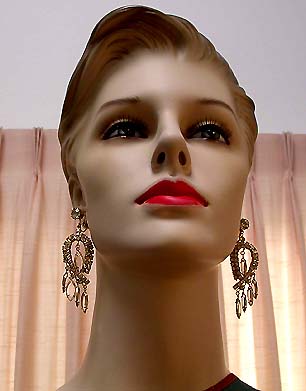 a beautiful vintage costume jewelry bridal earrings