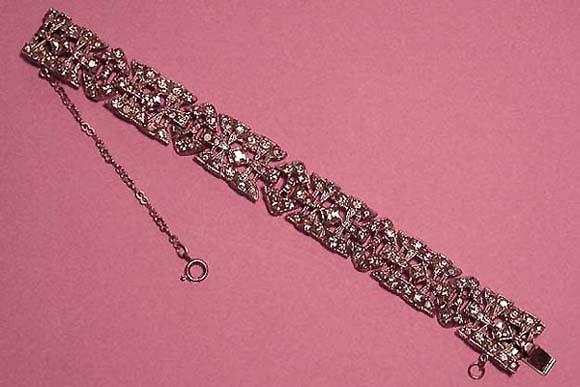 a beautiful vintage costume jewelry bridal bracelet