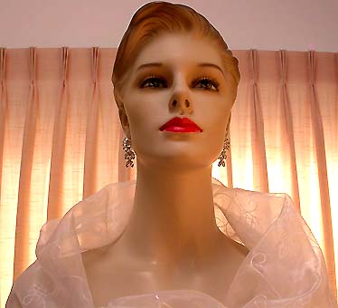 a beautiful vintage costume jewelry bridal earrings