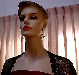 a beautiful vintage costume jewelry bridal earrings