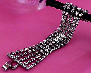 a beautiful vintage costume jewelry bridal bracelet