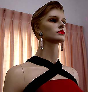 a beautiful vintage costume jewelry bridal earrings