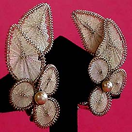 a beautiful vintage costume jewelry bridal earrings