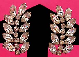 a beautiful vintage costume jewelry bridal earrings