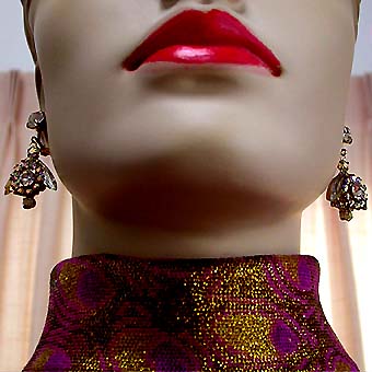 a beautiful vintage costume jewelry bridal earrings