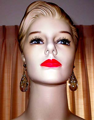 a beautiful vintage costume jewelry bridal earrings