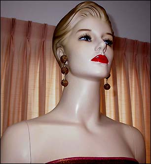 a beautiful vintage costume jewelry bridal earrings