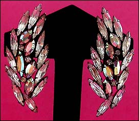 a beautiful vintage costume jewelry bridal earrings