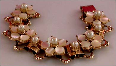 a beautiful vintage costume jewelry bridal bracelet