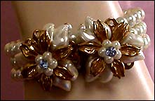 a beautiful vintage costume jewelry bridal bracelet