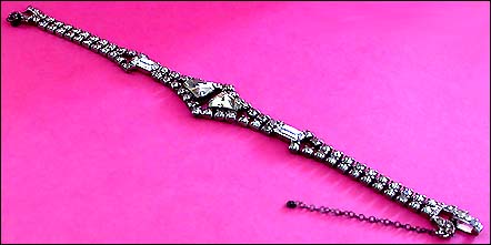 a beautiful vintage costume jewelry bridal bracelet