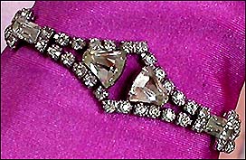 a beautiful vintage costume jewelry bridal bracelet