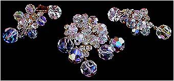 a beautiful vintage costume jewelry parure