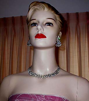 a beautiful vintage costume jewelry parure