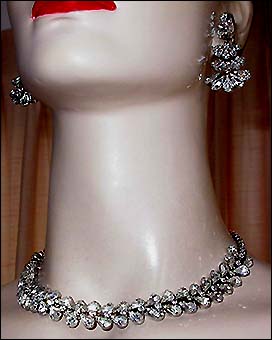 a beautiful vintage costume jewelry parure