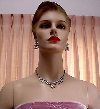 a beautiful vintage costume jewelry parure