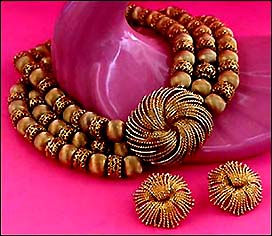 a beautiful vintage costume jewelry parure