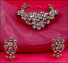 a beautiful vintage costume jewelry parure