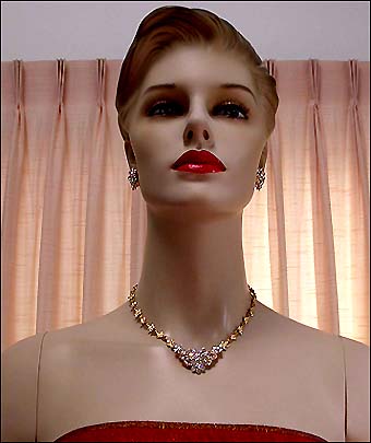 a beautiful vintage costume jewelry parure