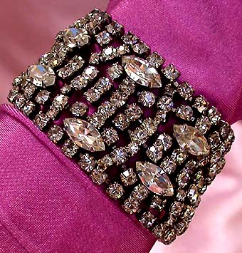 a beautiful vintage costume jewelry bridal bracelet