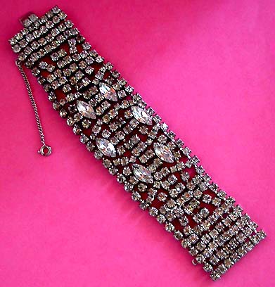a beautiful vintage costume jewelry bridal bracelet
