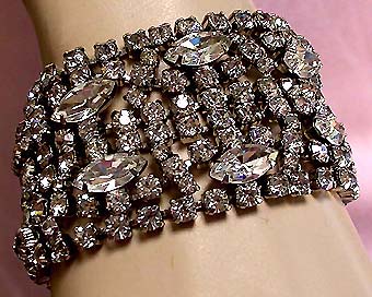 a beautiful vintage costume jewelry bridal bracelet
