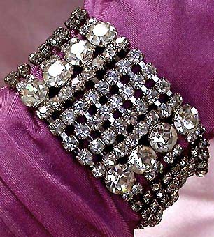 a beautiful vintage costume jewelry bridal bracelet