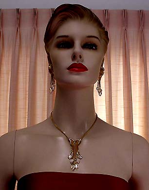 a beautiful vintage costume jewelry parure