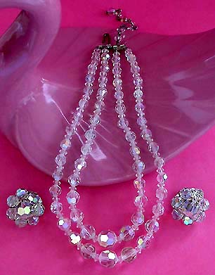 a beautiful vintage costume jewelry parure