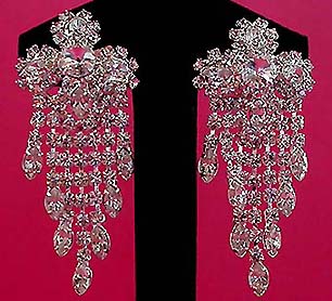 a beautiful vintage costume jewelry bridal earrings
