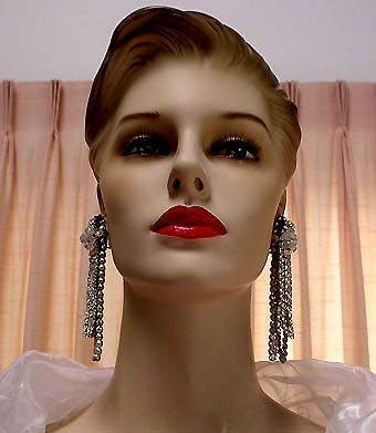 a beautiful vintage costume jewelry bridal earrings