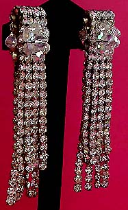 a beautiful vintage costume jewelry bridal earrings