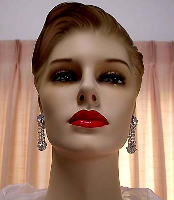 a beautiful vintage costume jewelry bridal earrings
