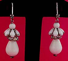 a beautiful vintage costume jewelry bridal earrings