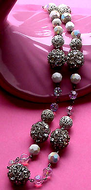 a beautiful vintage costume jewelry necklace